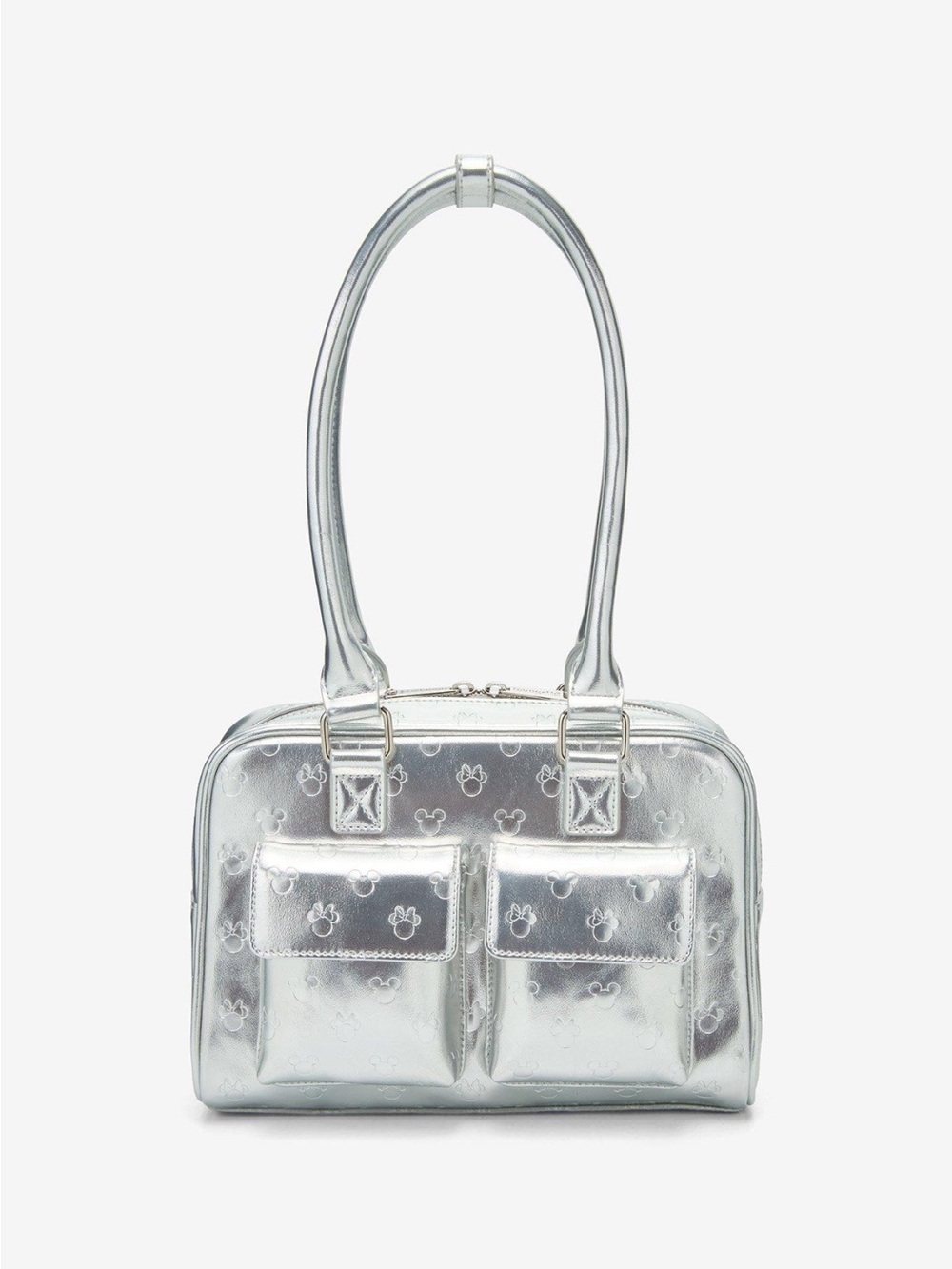 Disney Loungefly Mickey & Minnie silver metallic purse
